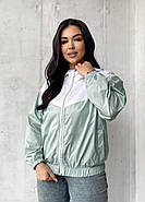 Жіноча ветрівка з капюшоном (р.48-50,52-54,56-58,60-62) плащівка, фото 2