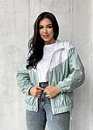 Жіноча ветрівка з капюшоном (р.48-50,52-54,56-58,60-62) плащівка, фото 3