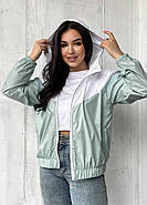 Жіноча ветрівка з капюшоном (р.48-50,52-54,56-58,60-62) плащівка, фото 4