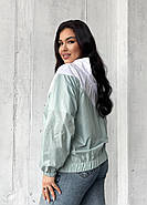 Жіноча ветрівка з капюшоном (р.48-50,52-54,56-58,60-62) плащівка, фото 5