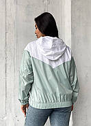 Жіноча ветрівка з капюшоном (р.48-50,52-54,56-58,60-62) плащівка, фото 6