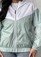 Жіноча ветрівка з капюшоном (р.48-50,52-54,56-58,60-62) плащівка, фото 8