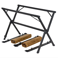 Туристичний Стіл Розкладний Bo-Camp Maryland L 111x72 cm Brown (1404642) Кемпінговий Складаний Столик для риболовлі, фото 6