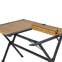 Туристичний Стіл Розкладний Bo-Camp Maryland L 111x72 cm Brown (1404642) Кемпінговий Складаний Столик для риболовлі, фото 3