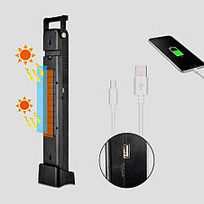Ліхтар акумуляторний HEL-6866T прожектор на 48 Led, PowerBank із сонячною панеллю, 3600 mAh, фото 3