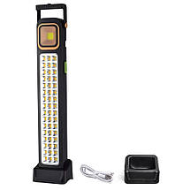 Ліхтар акумуляторний HEL-6866T прожектор на 48 Led, PowerBank із сонячною панеллю, 3600 mAh, фото 6