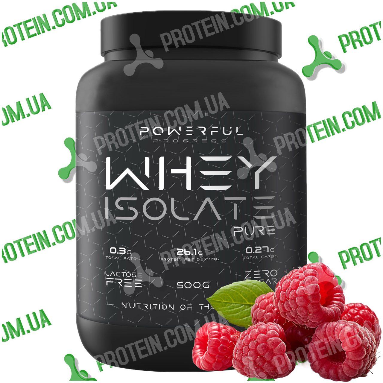Протеїн Powerful Progress Whey Isolate 500 г Raspberry Малина