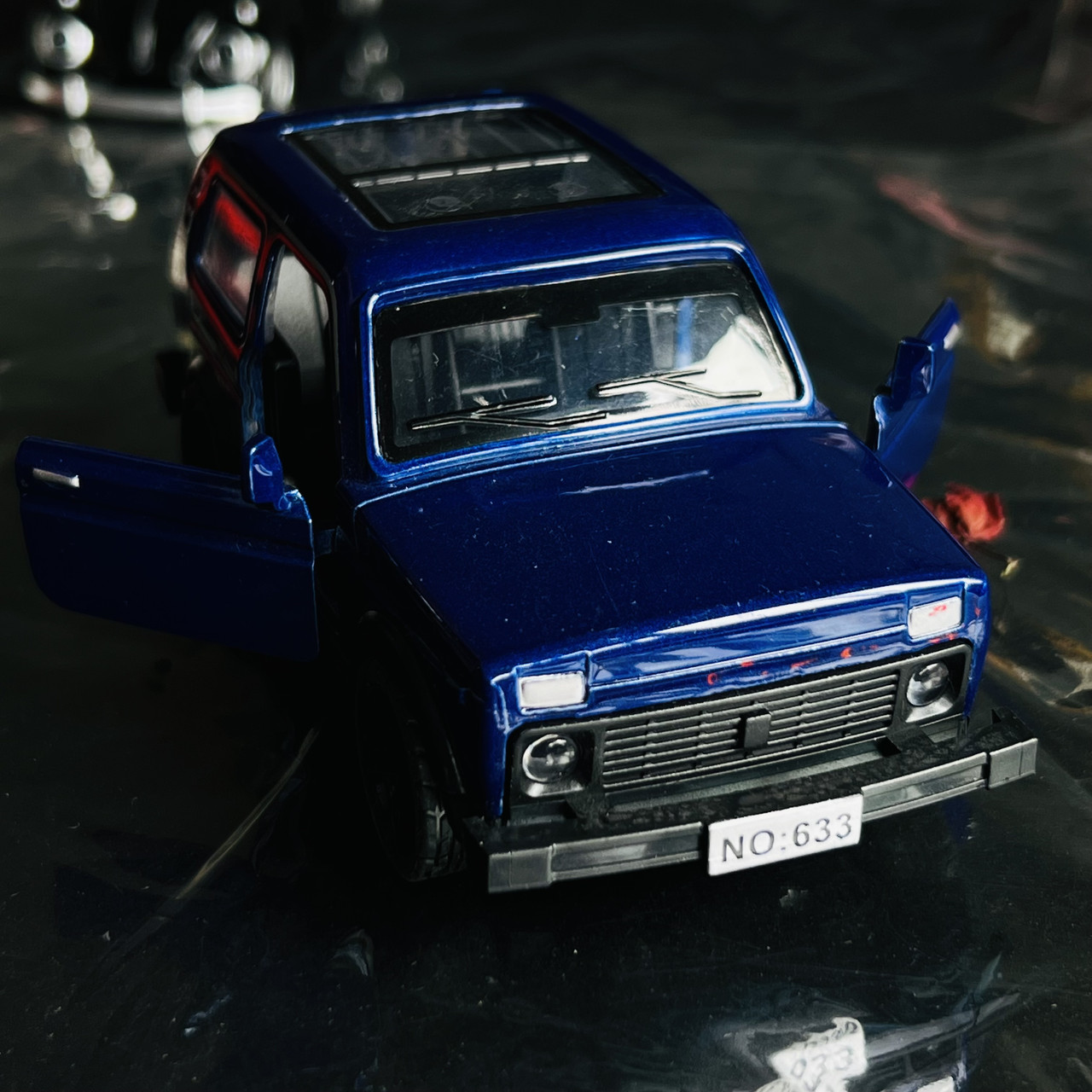 Модель авто 1/40 автомобіль ВАЗ 2121 "Нива", синій. Якість!, фото 1