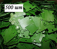 Шпули пластиковые для мулине (500 шт). Цвет - зеленый