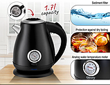 Електрочайник з термометром Camry CR 1344 Чорний, фото 3