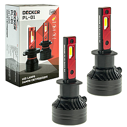 Лампа світлодіодна для фар DECKER LED PL-01 H1 5000K 10000LM 45W 2 шт комплект