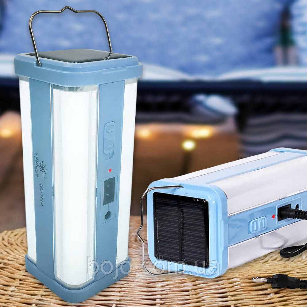 Підвісний ліхтар-лампа з сонячною панеллю 2500мАч, EN-1664, 80SMD, Блакитний