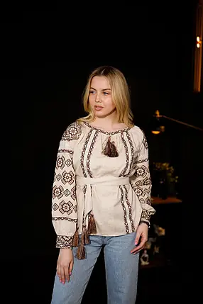 Вишиванки жіночі сучасні, Вишиванки жіночі-хрестиком, Жіночий етнічний одяг Сорочки вишиванки, фото 1