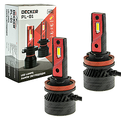 Лампа світлодіодна для фар DECKER LED PL-01 HB4 (9006) 5000K 10000LM 60W 2 шт комплект