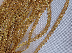 Тасьма парча 1 см золото "змійка" (1 паковання = 25 ярдів)