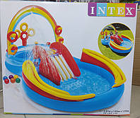 Детский игровой центр Intex 57453 бассейн с горкой Радуга 297 x 193 x 135см Объем воды 248 л