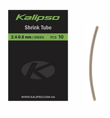 Трубка 2.4-0.8mm 10шт Kalipso Shrink tube green
