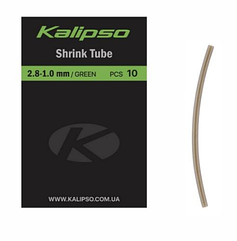 Трубка 2.8-1.0mm (10 шт) Kalipso Shrink tube green