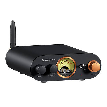 Підсилювач звуку Fosi Audio MC101 black + блок живлення 24V. Bluetooth 5.3, 2x100W, фото 1