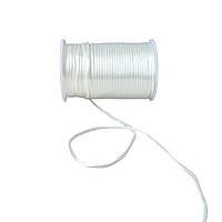 Шнур атласний корсетний (сатиновий, шовковий) 2 мм білий