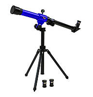 Детский телескоп на штативе и увеличением 20х 30х 40х Синий