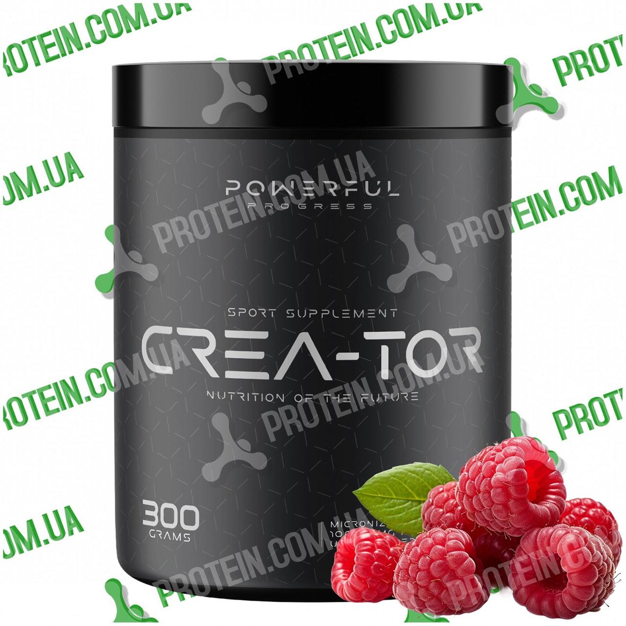 Моногідрат Креатину Powerful Progress Crea-Tor Micronized 300 г Raspberry Малина