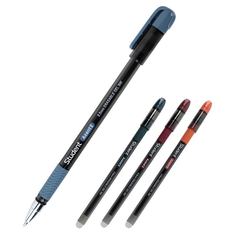 Ручка гелева "пиши-стирай" Student, чорна, фото 1