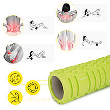 Масажний ролик Cornix EVA 33 x 14 см (валик, ролер) XR-0034 Green Poland, фото 4