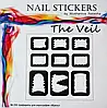 Набір трафаретів для аерографії на нігтях "Вуаль", фото 3