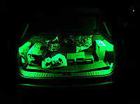 Подсветка багажника зеленая!