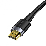Кабель HDMI  для монитора консолей телевизора пк Baseus Cafule HDMI 2m (CADKLF-F01), фото 3
