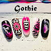 Набір трафаретів для аерографії на нігтях "Готика", фото 2