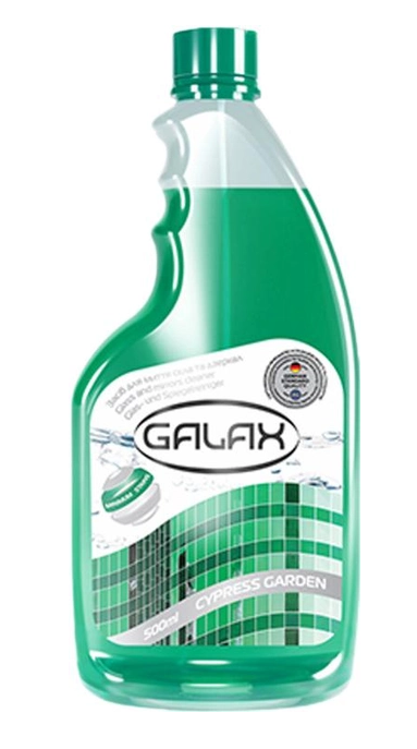 ЗАСІБ ДЛЯ МИТТЯ СКЛА ТА ДЗЕРКАЛ GALAX Кіпаріс сад 500МЛ запаска 4260637724854