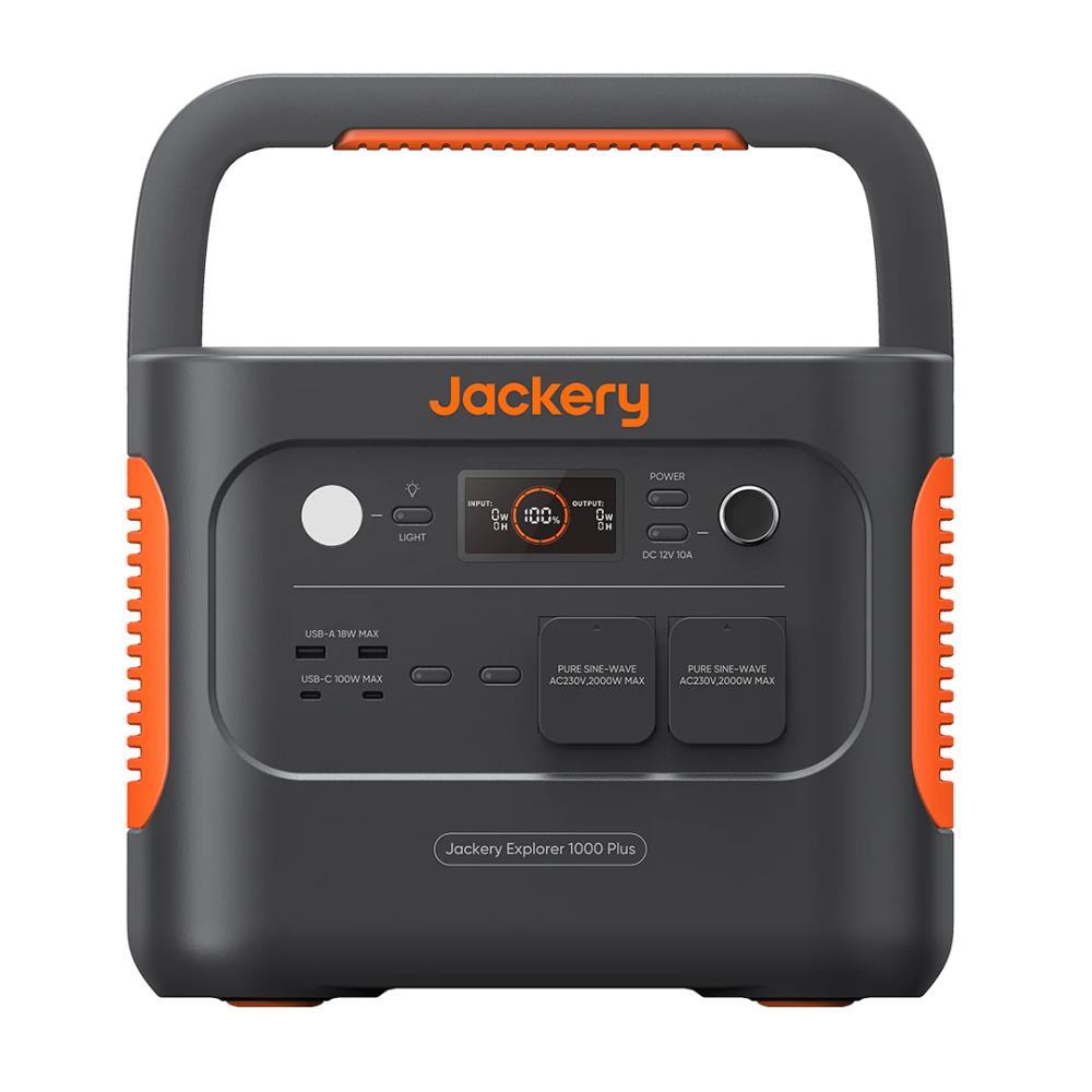 Зарядна станція Jackery Explorer 1000 Plus (21-0001-000029) 1264 Wh Black/Orange 18-100W (USB) + 2000-4000W (AC) (LiFePO4, Input: