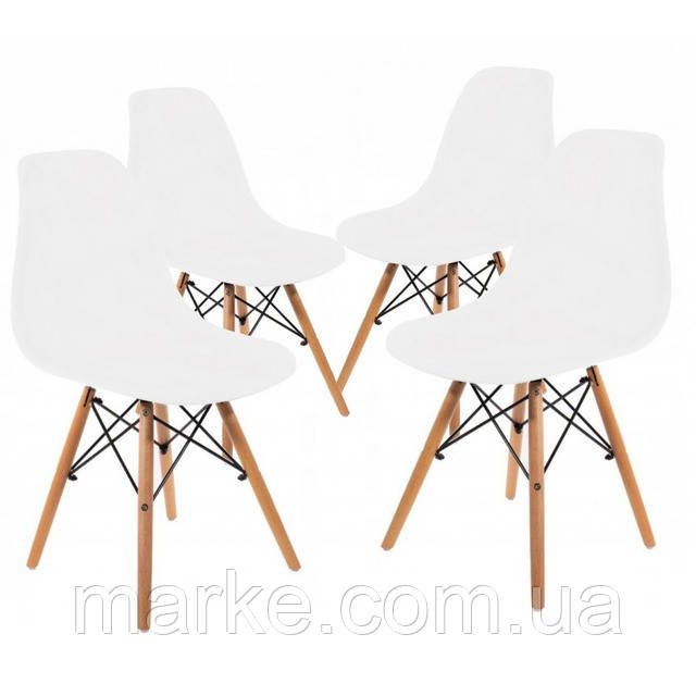 Кресло для кухни на ножках Bonro В-173 FULL KD белое (4 шт) (mrk)