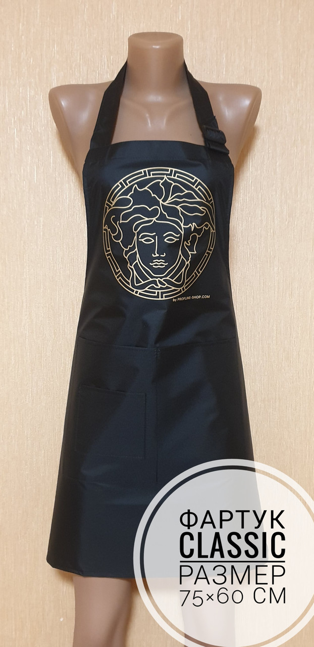 Фартух професійний чорний PROFLINE CLASSIC 60х75 см для перукаря та майстра манікюру (Плащівка)  Арт.: ВЧК6075, фото 1