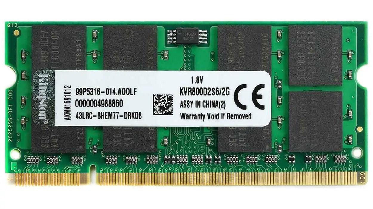 Оперативна пам'ять DDR2 2GB (2Гб) SODIMM для ноутбука, ДДР2 2 Гб PC2-6400 800MHz 2048MB KVR800D2S6/2G (2 GB)