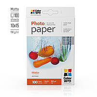Фотопапір ColorWay матовий 190г/м2 10x15 PM190-100 (PM1901004R), фото 3