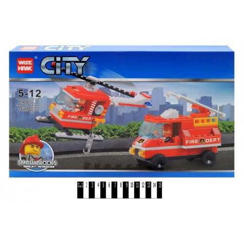 Конструктор "CITY" "Пожежна техніка" 168 дет. 89005 р.41,5х25х5см., шт