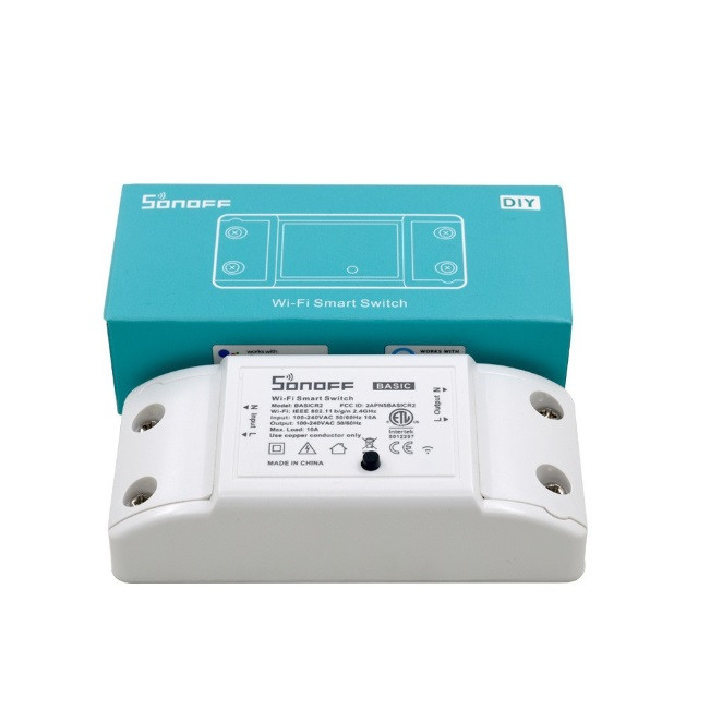 Розумне реле Sonoff BasicR2 WiFi Smart Plug 2,4GHZ Бездротовий перемикач для розумного будинку, фото 1