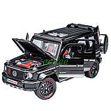 Машинка Gelandewagen Mercedes G800 іграшка моделька металева колекційна 22 см Чорний (60622), фото 2
