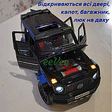 Машинка Gelandewagen Mercedes G800 іграшка моделька металева колекційна 22 см Чорний (60622), фото 3