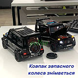 Машинка Gelandewagen Mercedes G800 іграшка моделька металева колекційна 22 см Чорний (60622), фото 5