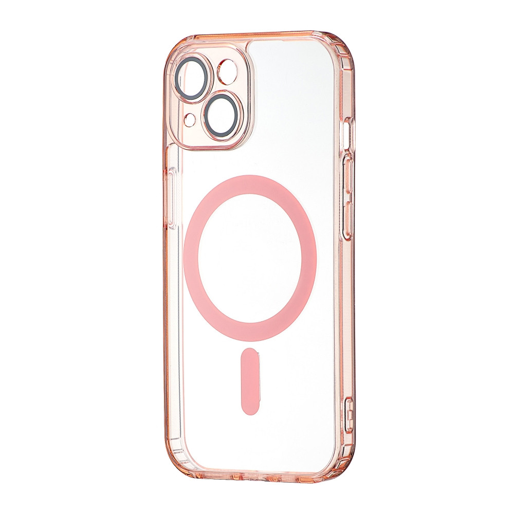 Чохол накладка with MagSafe Clear Case Magnetic для Apple iPhone 15 Pink (Рожевий), фото 1