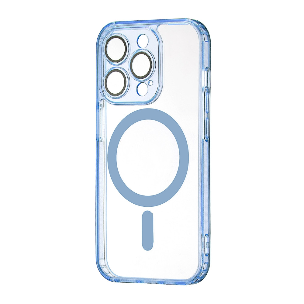 Чохол накладка with MagSafe Clear Case Magnetic для Apple iPhone 15 Pro Blue (Синій), фото 1