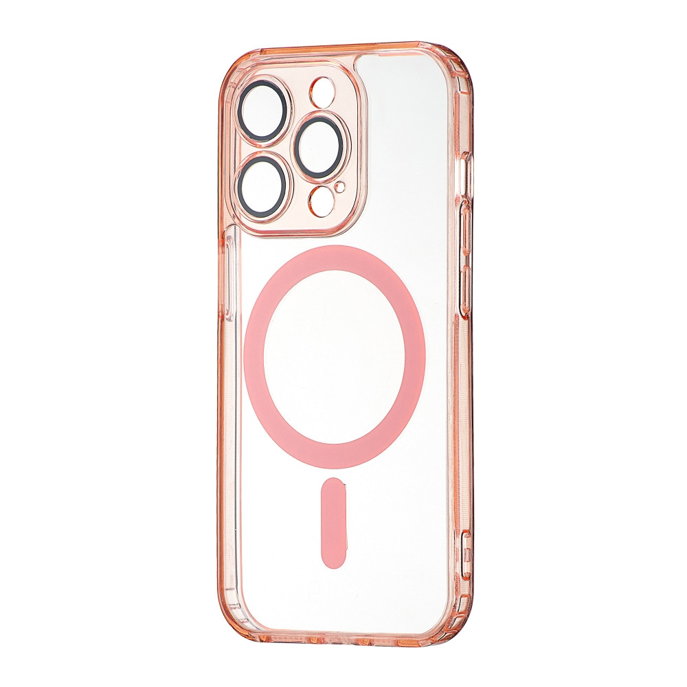 Чохол накладка with MagSafe Clear Case Magnetic для Apple iPhone 15 Pro Pink (Рожевий), фото 1