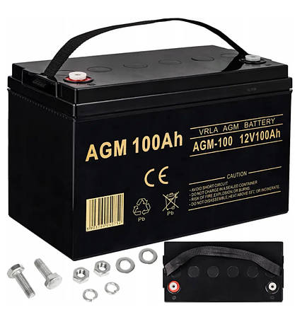 Акумулятор AGM для ДБЖ Volt Polska FM 12V 100Ah (6AKUXAG100), фото 3
