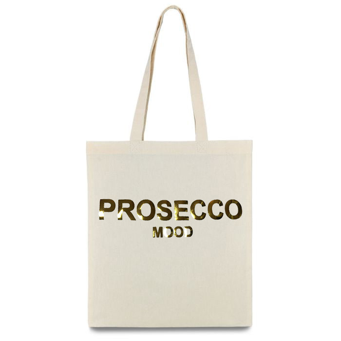 Шопер з золотим принтом PROSECCO MOOD 41*39