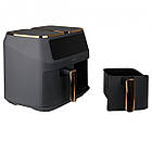 Аерогриль-фрітюрниця SOKANY SK-ZG-8030 на 8 літрів 2 відділення сіра, фото 3