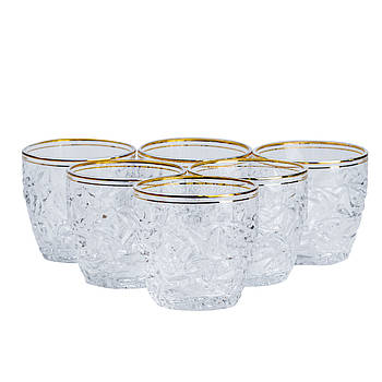 Набір склянок із 6 штук по 300 мл скляний прозорий HP554